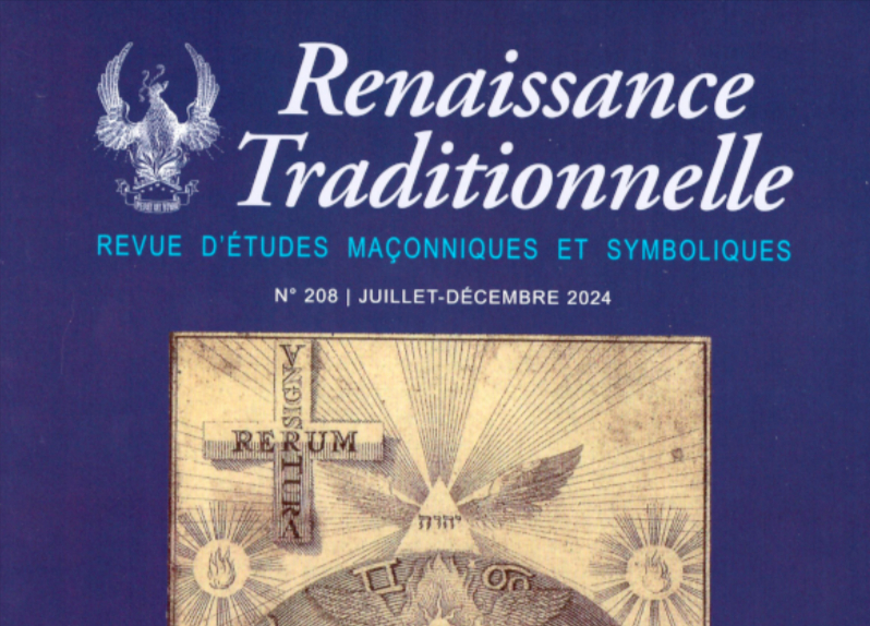 « Renaissance Traditionnelle », le numéro 208 de la revue d’études maçonniques et symboliques