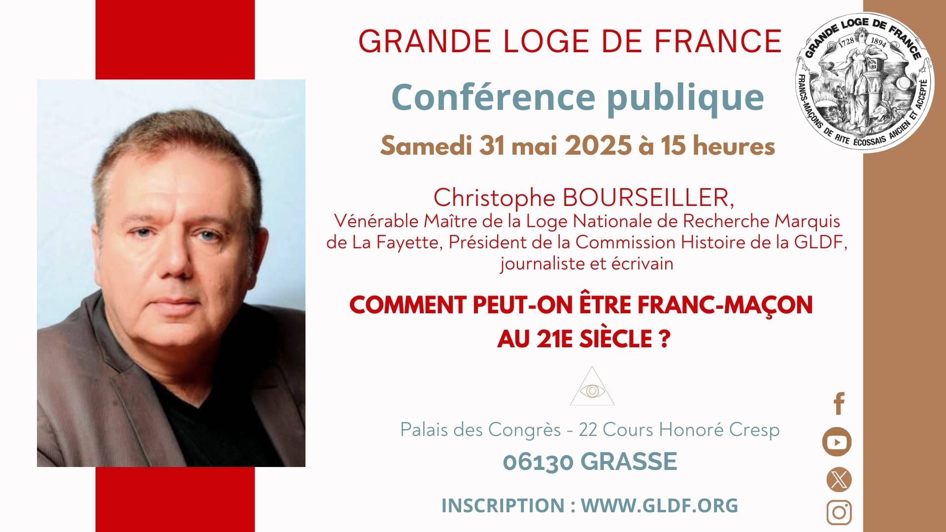 Conférence publique avec Christophe Bourseiller à Grasse