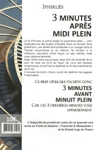 3 minutes après midi plein; 4e de couv.