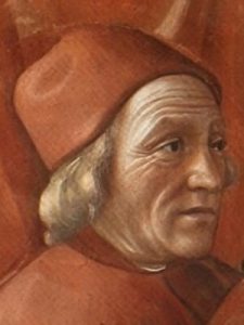 Marsile Ficin. Détail d'une fresque (1486-1490) de la chapelle Santa Maria Novella à Florence