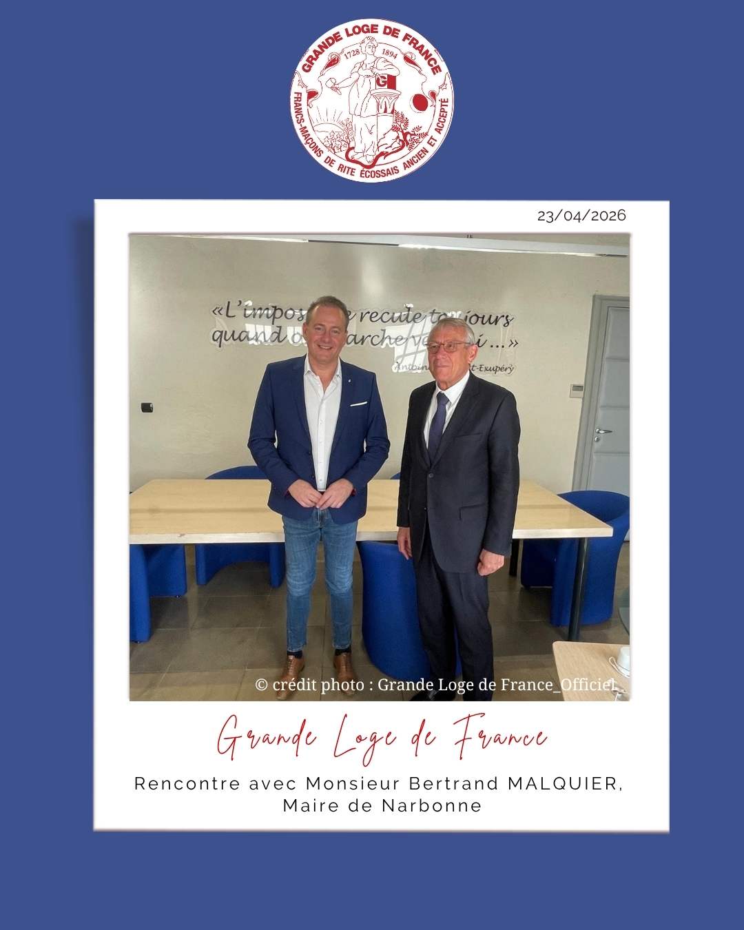 Le Grand Maître dans la région Méditerranée : transmission, engagement et fraternité