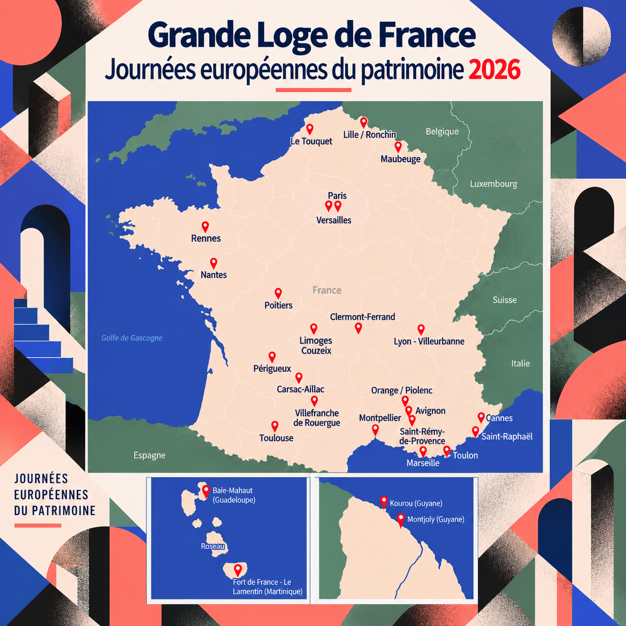 Journées du Patrimoine 2026 : la Grande Loge de France ouvre les portes de ses temples !