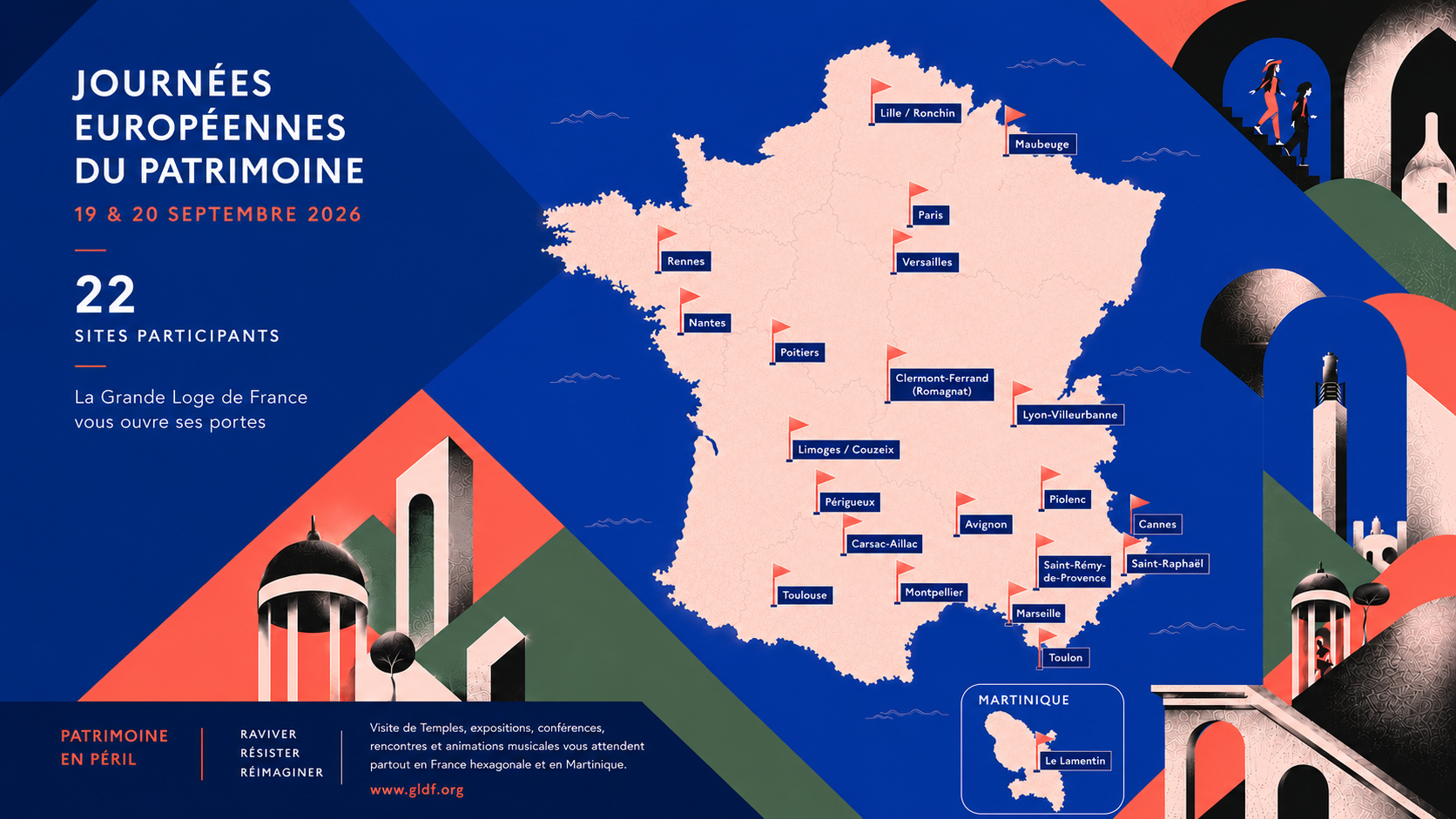 Journées du Patrimoine 2026 : la Grande Loge de France ouvre les portes de ses temples !